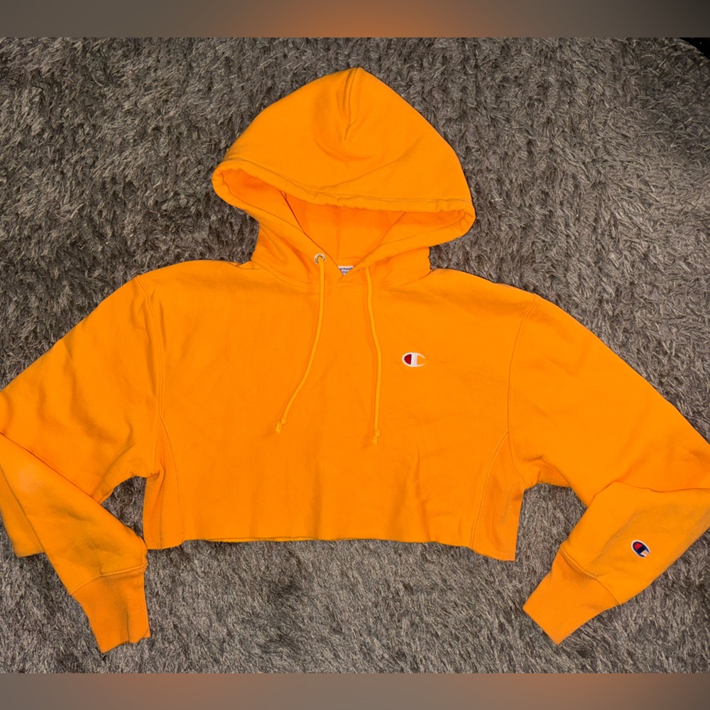 Champion Vibrant Orange Cropped Pullover